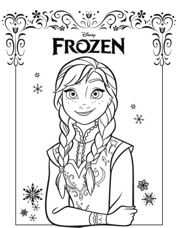Plansa de colorat cu Frozen 33 27
